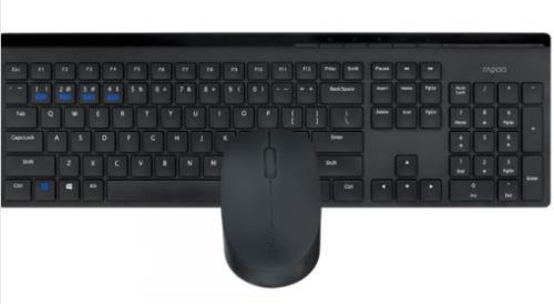 RAPOO 8110M 12482 KABLOSUZ ÇOK MODLU SİYAH KLAVYE SET